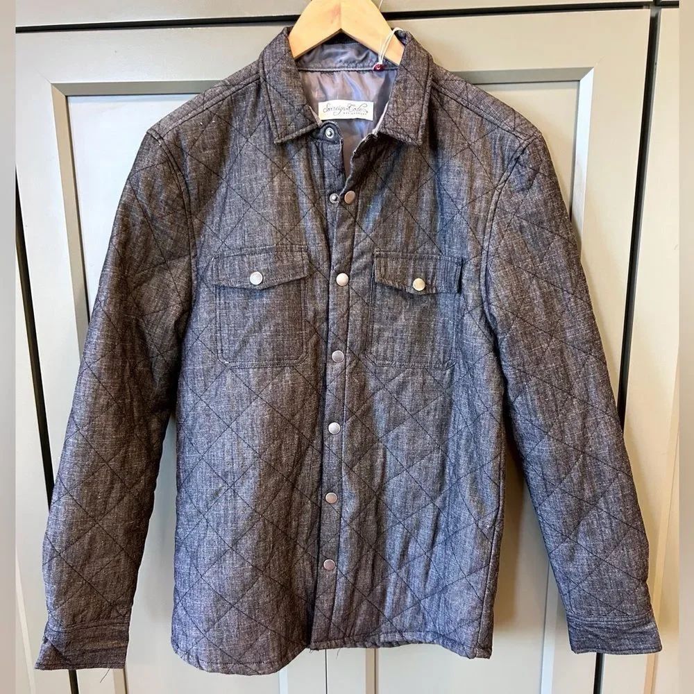 Sovereign Code Men’s Gray Quilted Snap Jacket